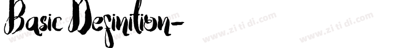 Basic Definition字体转换